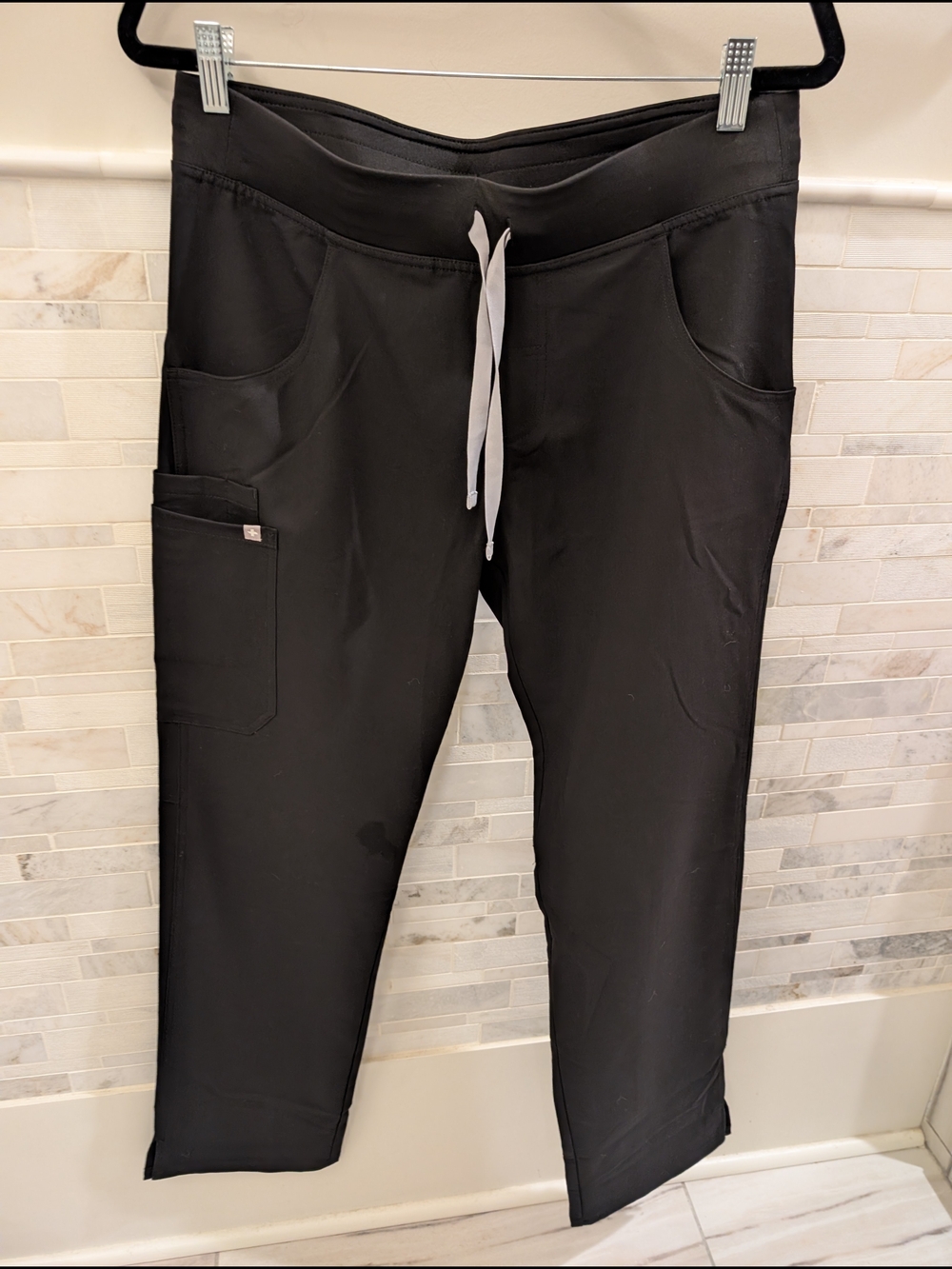 Figs Black Drawstring Scrub Pants